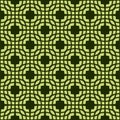 Light green patterns on a dark green background. Seamless graphic pattern. Royalty Free Stock Photo